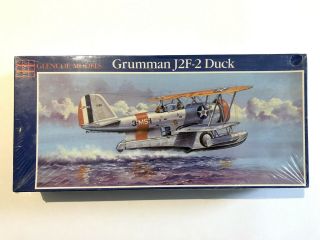 Vintage Model Airplane Kit.  Glencoe Grumman J2f - 2 Duck.  1:48 Scale.