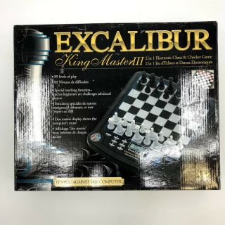 Excalibur King Master Iii 2 In 1 Electronic Chess & Checker Game Nwt