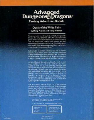 I4 OASIS OF THE WHITE PALM EXC D&D Module AD&D Dungeons Dragons TSR Adventure 3