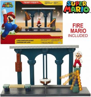 Nintendo Mario Lava Castle Deluxe Play Set Kid Toy Gift