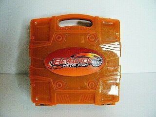 Rare Beyblade Brown Orange Carrying Case Parts Top Stadium Beylocker Euc