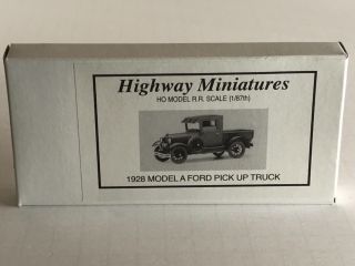 Highway Miniatures 1928 Model A Ford Pickup Truck Kit 360 - 240 Old Stock Ho