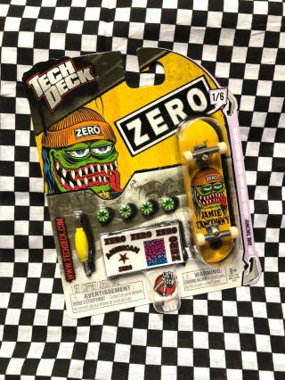 Tech Deck Classic Zero Jamie Tancowy 1/6 Toy Skateboard,  Bonus Decal & Wheels