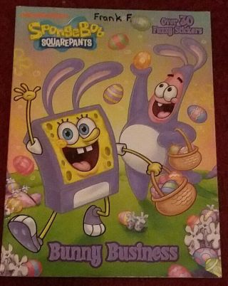 Coloring Book Sponge Bob Square Pants W/ Complete Sheets Of Stickers