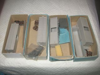 Vintage Hon3 Rail Line D&rgw 4 Box Car Kits Incomplete Great To Use The Parts
