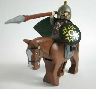 Eomer W/ Horse 9471 Lord Of Rings Hobbit Shield Lego Minifigure Mini Figure Fig