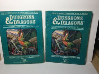 Dungeons And Dragons Tsr D&d Players & Dungeon Masters Companion Book One & Two
