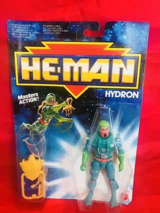 Vintage Adventures Of He - Man Hydron Moc Mattel Pulled From Case