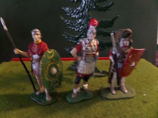 1/32 Roman Era Ek,  Neina,  Two Flags,  Ritter - Obx 7 Figures Metal,  Bonus