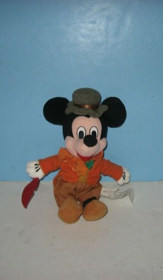 Disney Store 9 " Mickey Mouse Chistmas Bob Cratchit Bean Plush