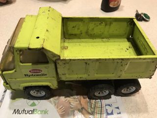 Vintage Tonka Lime Green Hydraulic Dump Truck Late 60’s early 70’s 13” Long. 3