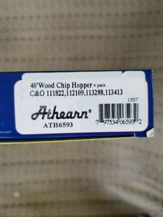 Athearn N Scale train 40 ' wood chip hopper 4 pack 2