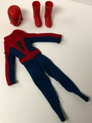 1965 Ideal Captain Action Spider - Man Suit Mask & Boots