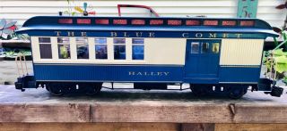 Bachmann Big Haulers G Scale Blue Comet “halley” Combination Passenger Car Coach