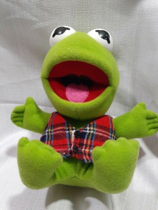 Vtg.  Henson Associates Inc.  - 1987 Baby Kermit The Frog Plush Stuffed Animal Toy