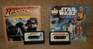 Star Wars & Indiana Jones And The Last Crusade Read Along Books & Cassettes