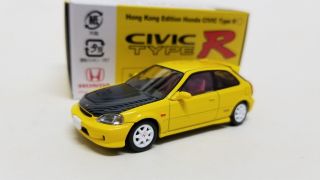 1:64 Tomica Limited Honda Civic Type R Ek9 99 Yellow H.  K.  Exclusive Tomytec Neo