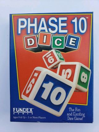 Phase 10 Dice Game Complete: 10 Dice,  Scorepad,  Instructions Cond