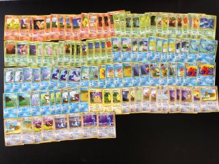 Pokemon Card Old Back Mixed 110 Set Pikachu Charmander - Very Good
