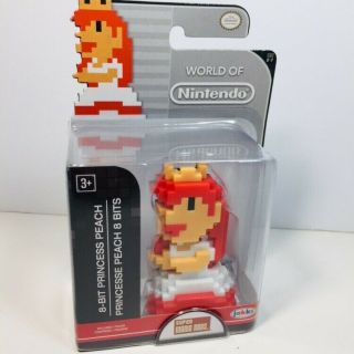 World Of Nintendo Series 2 - 7 8 - Bit Princess Peach 2.  5 " Mini Figure Jakks Pacific