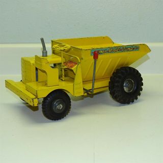 Vintage Marx Lumar Mobile Dump Truck,  Pressed Steel Toy Vehicle,  Yellow