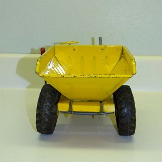 Vintage Marx Lumar Mobile Dump Truck,  Pressed Steel Toy Vehicle,  Yellow 4