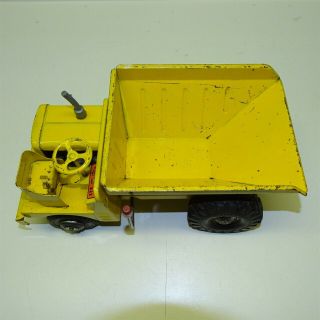 Vintage Marx Lumar Mobile Dump Truck,  Pressed Steel Toy Vehicle,  Yellow 5