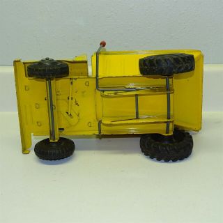 Vintage Marx Lumar Mobile Dump Truck,  Pressed Steel Toy Vehicle,  Yellow 6