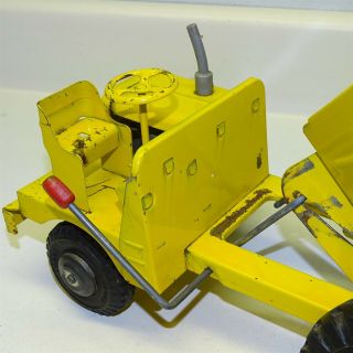 Vintage Marx Lumar Mobile Dump Truck,  Pressed Steel Toy Vehicle,  Yellow 8