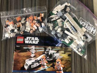 2 QUANTITY 100 Complete Lego Star Wars 7913 Clone Trooper Battle Pack 2