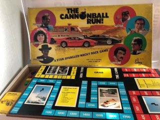 Vintage The Cannonball Run Board Game Cadaco 1981 Burt Reynolds,  Complete