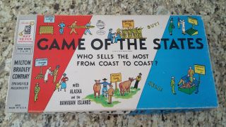 Game Of The States Board Game 01 - 1954 Milton Bradley 4920 - Collector
