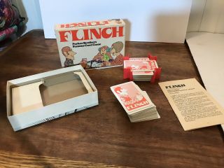 Complete 1976 Flinch Card Game Mid Century Era Coffee Table Game