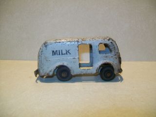 Vintage Pressed Steel 1930 ' s Marx Milk Truck or Van - 4 