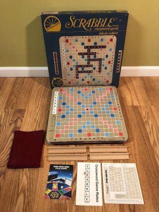 Scrabble Brand Crossword Game Deluxe Edition W/ Turntable