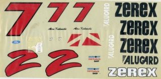 Jnj 1:24/25 7 Alan Kulwicki Zerex/alugard Ford Stock Car Decal Set 87 - 127u