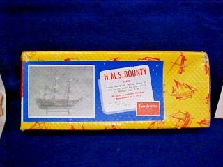 Vintage Constructo H.  M.  S.  Bounty Wooden Model Ship Kit With Instructions