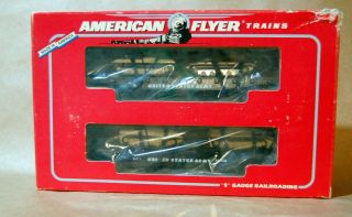 S Gauge - American Flyer - Us Army Flat Cars With Tanks Set - 48508 & 48507