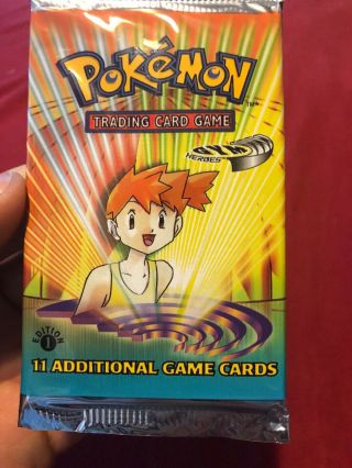 Pokemon Gym Heroes 1st Edition Booster Pack Misty Art X 1
