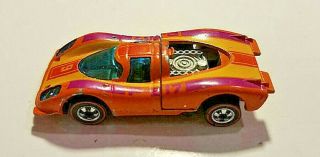 1970 Mattel Hot Wheels Porsche P - 917 " Red Line " (orange) Hk Rare Sharp