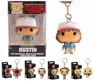 Pop Style Stranger Things Eleven Barb Dustin Keychain Toys Action Figure