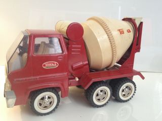 Tonka Truck Red Cement Mixer Vintage 1960s in great shape 6