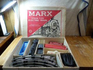 Vintage Marx Steam Type Electric Train Set In