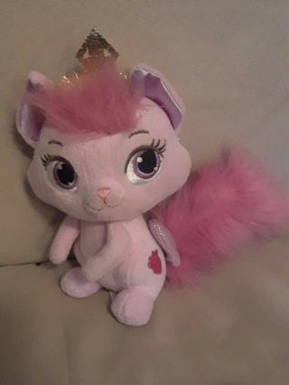 6” Disney Princess Palace Pets Beauty Auroras Pink Kitty Cat Plush Stuffed