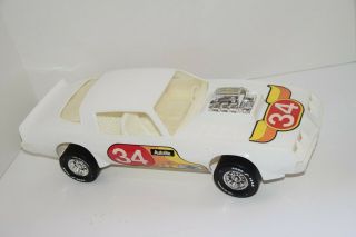 Vintage Processed Plastic 18 " Trans Am Race Car 34 Made In Usa White
