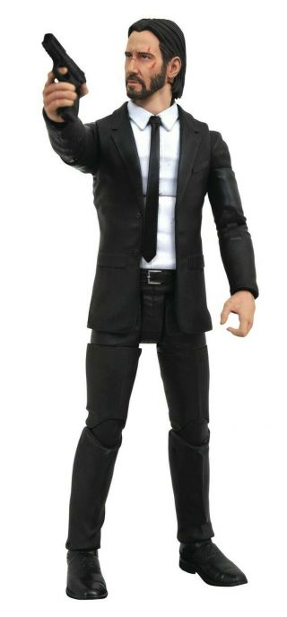 2019 Diamond Select Toys Movie John Wick 7 " Action Figure Mip Keanu Reeves