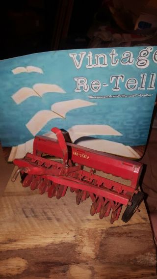 Vintage Tru Scale Metal Seeder/planter Farm Toy Red