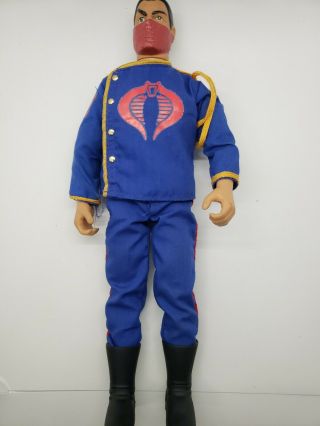 Vintage 1992 Hasbro Gi Joe Cobra Commander 12 " Action Figure Leader Missing Mask