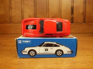 TOMY Tomica F17 PORSCHE 911S Racing type,  Made in Japan vintage pocket car Rare 4