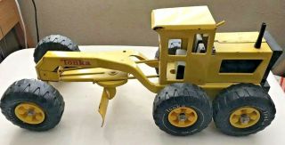 Vintage Tonka Road Grader,  Pressed Steel Toy,  1970s - 80s